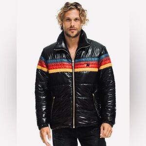Aviator Nation 4 Stripe TRAVELER Puffer Jacket